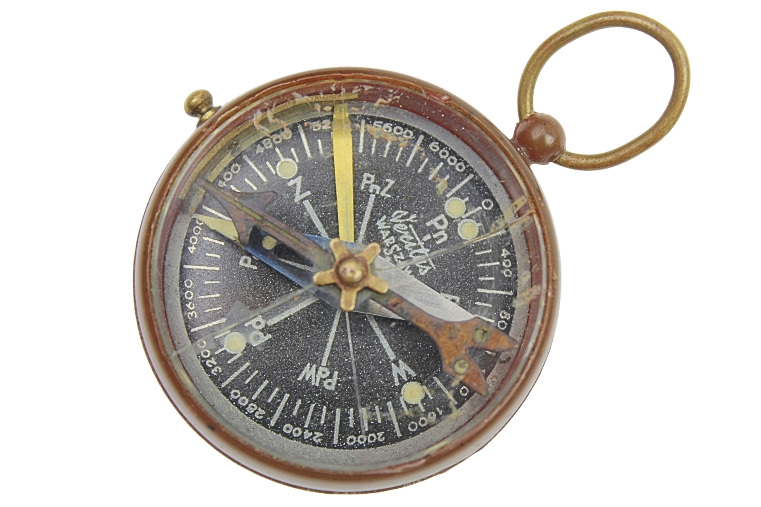 II RP KOMPAS OFICERSKI TWORZYWO SZTUCZNE VERITAS WARSZAWA UNIKAT! 