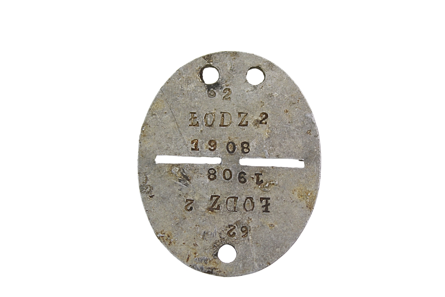 II RP Nieśmiertelnik ppor. Rez. Piech Leon Lech Łódź