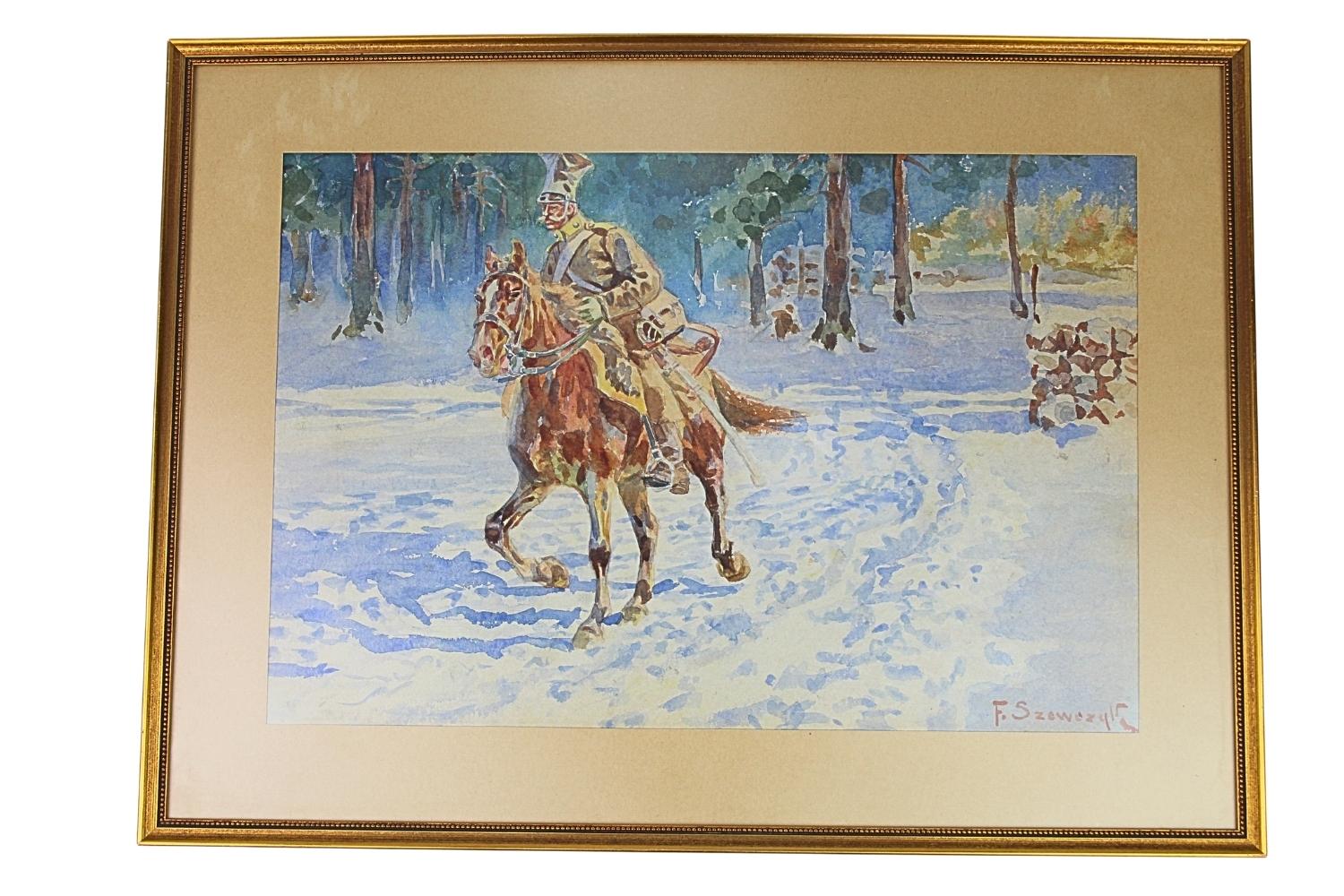 Ułan na koniu Feliks Szewczyk (1863-1932)