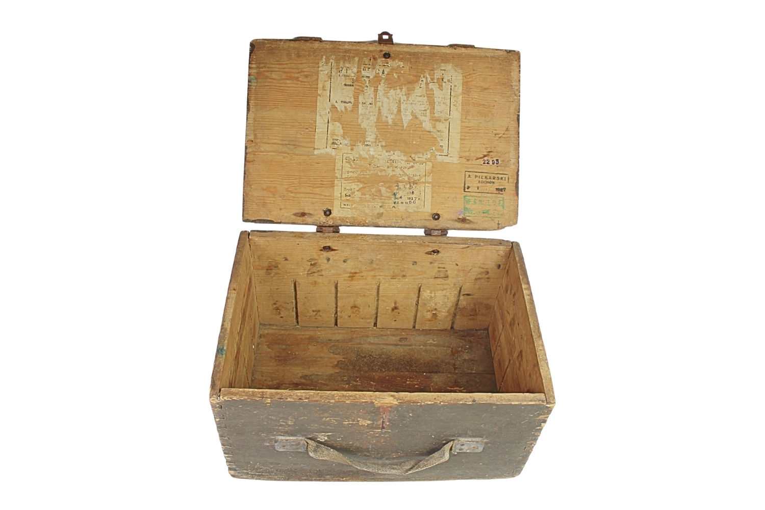 II RP SKRZYNIA na granaty obronne/zaczepne wz.33 PIEKARSKI 1937