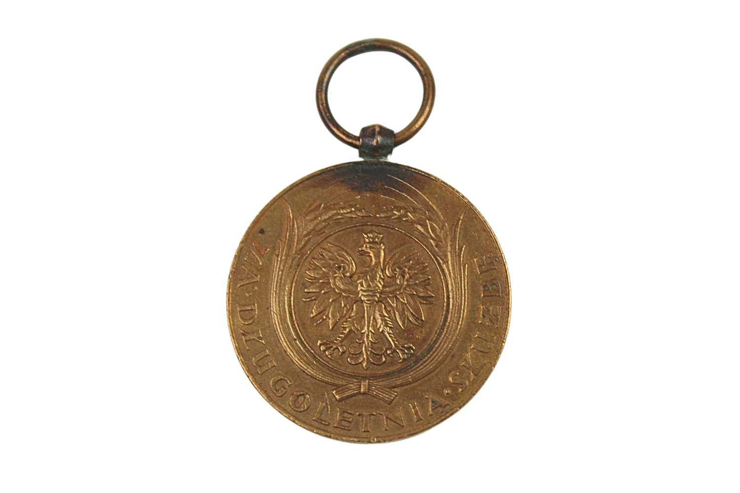 II RP Medal za długą służbę 10-lat służby z dyplomem