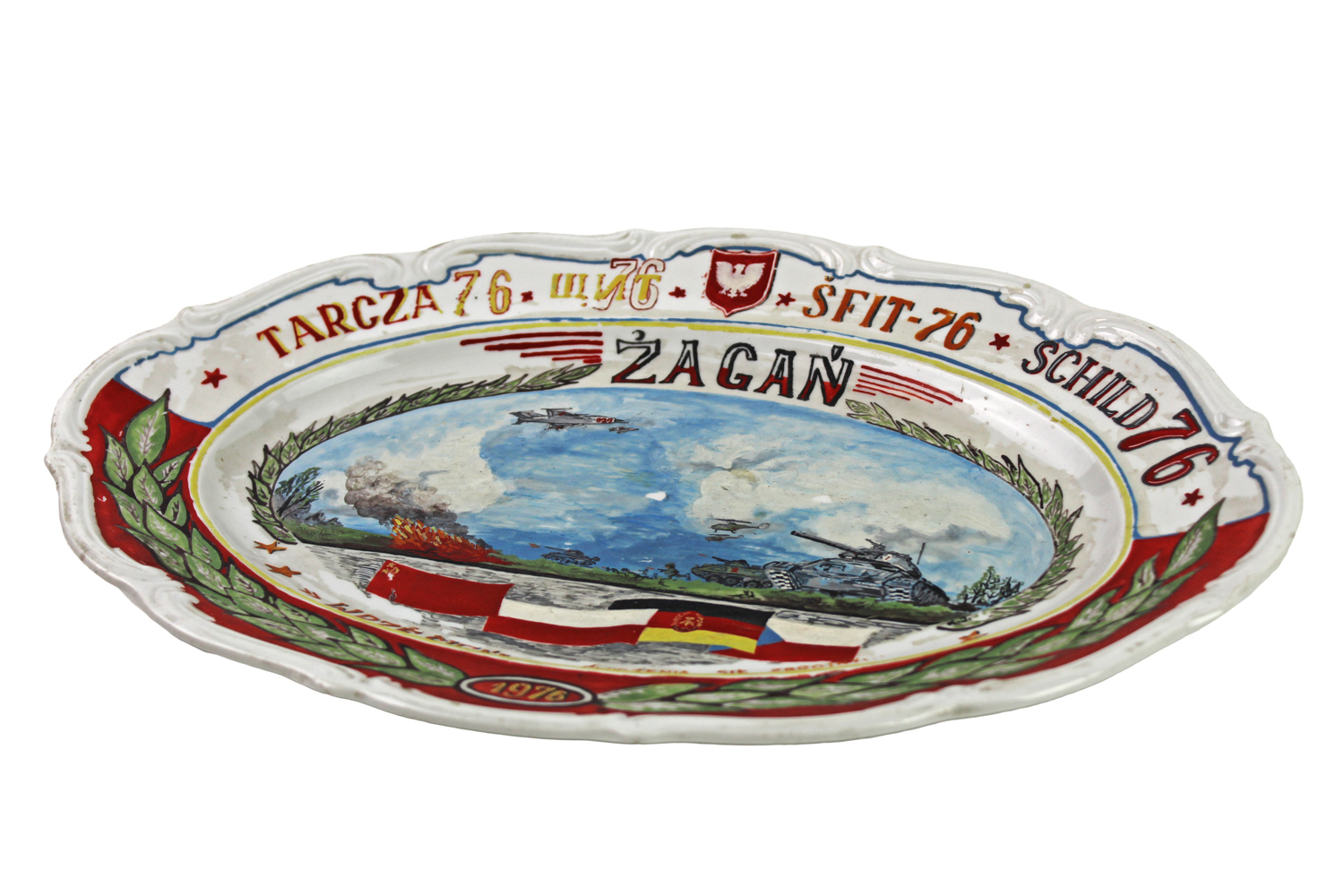 Talerz pamiątkowy Ćwiczenia Sił Zbrojnych UW Żagań 1976