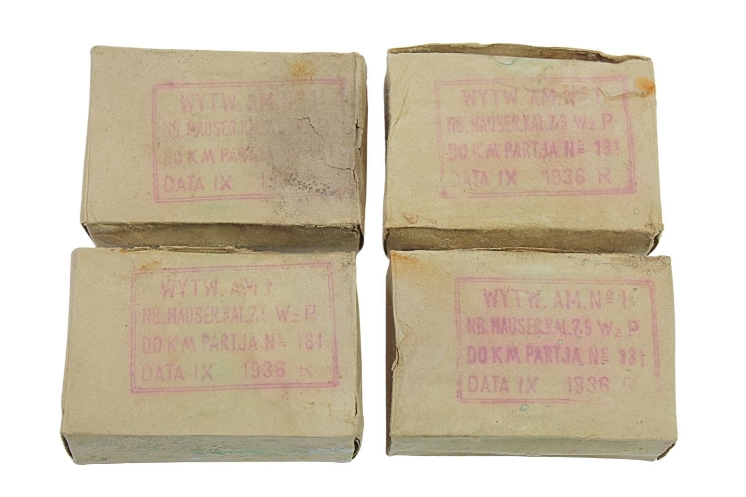 II RP Zestaw opakowań po amunicji 7,92mm Wz.”P” 1936