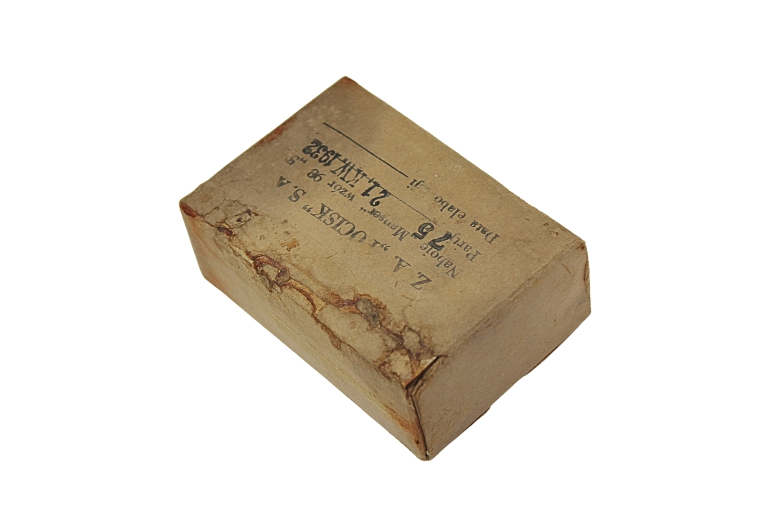 II RP OPAKOWANIE PO AMUNICJI 7,92MM MAUSER Z.A. „POCISK” S.A. 1932