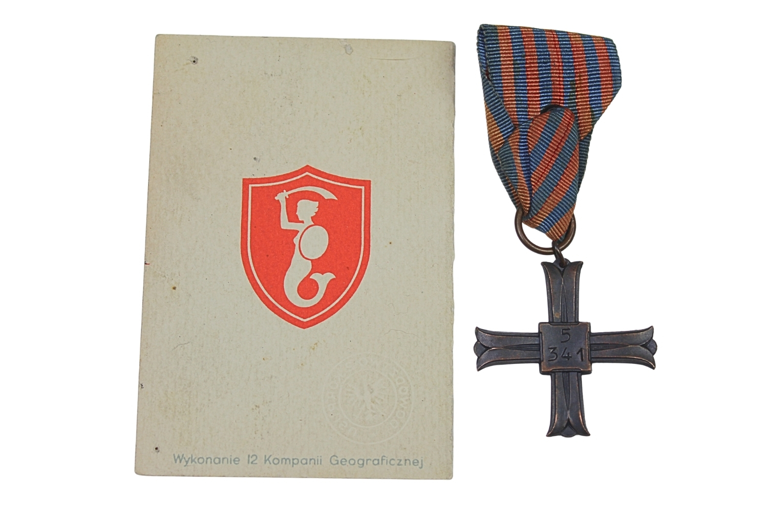 PSZnZ KRZYŻ MONTE CASSINO 1944 WRAZ Z LEGITYMACJĄ Mieczysław Hanus