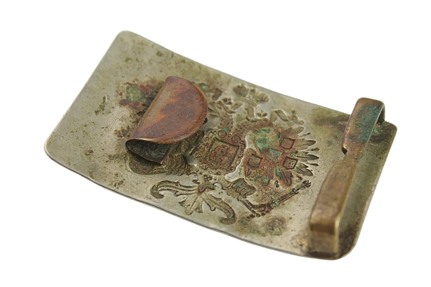 Klamra carska gwardii biały metal