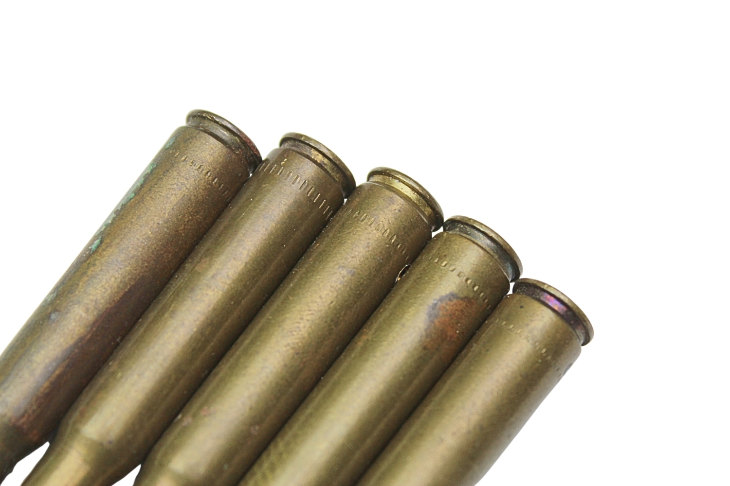 II RP Zestaw ślepych naboi kb. Mauser 7,92mm do CKM skorupy dekoracyjne