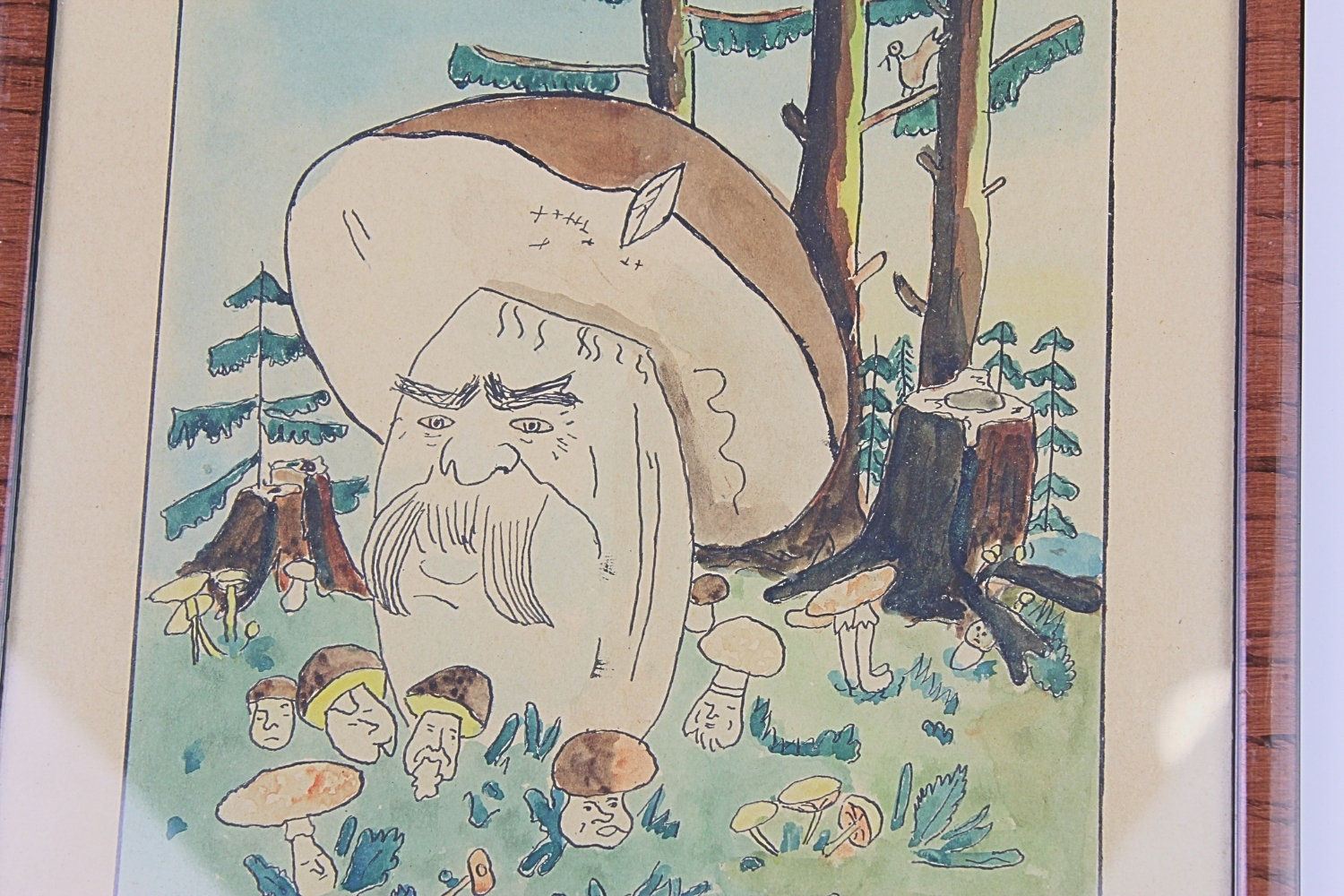 Akwarela Karykatura Józef Piłsudski