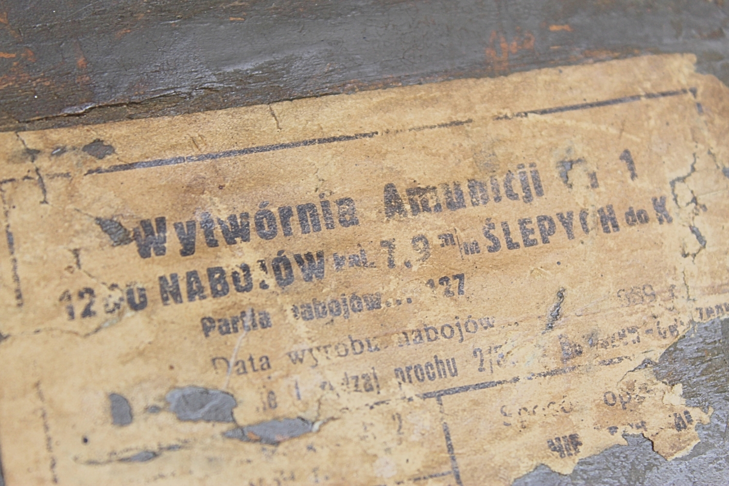 II RP Skrzynia z konserwą na amunicję Kb. Mauser W.Am. nr. 1 1939