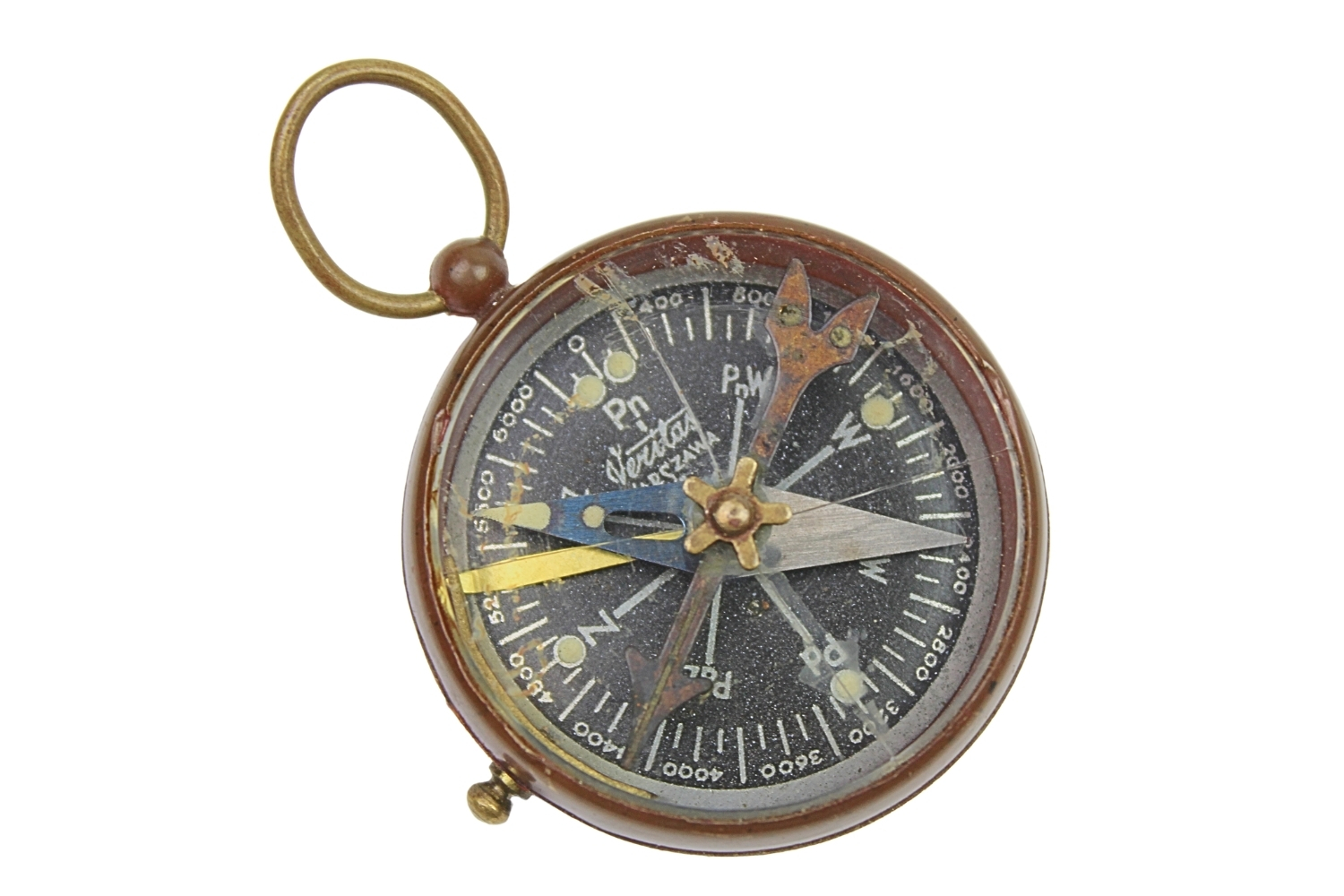 II RP KOMPAS OFICERSKI TWORZYWO SZTUCZNE VERITAS WARSZAWA UNIKAT! 