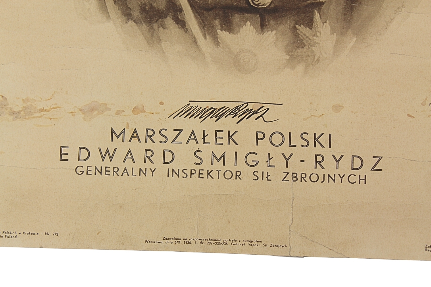 II RP Plakat Marszałek Edward Śmigły-Rydz 