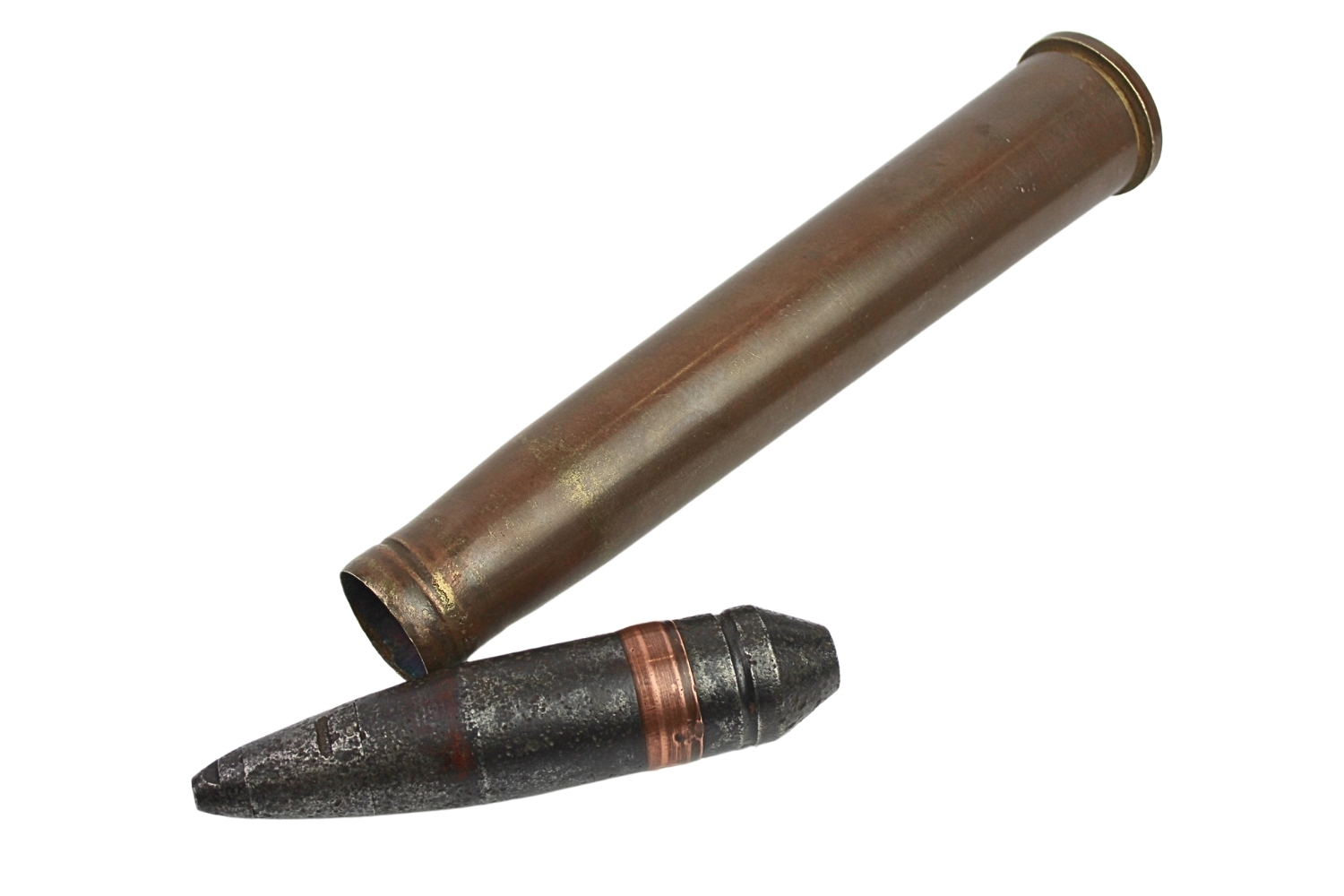 II RP Nabój testowy Bofors 40mm wz.36 Bateria Laskowskiego Hel skorupa dekoracyjna