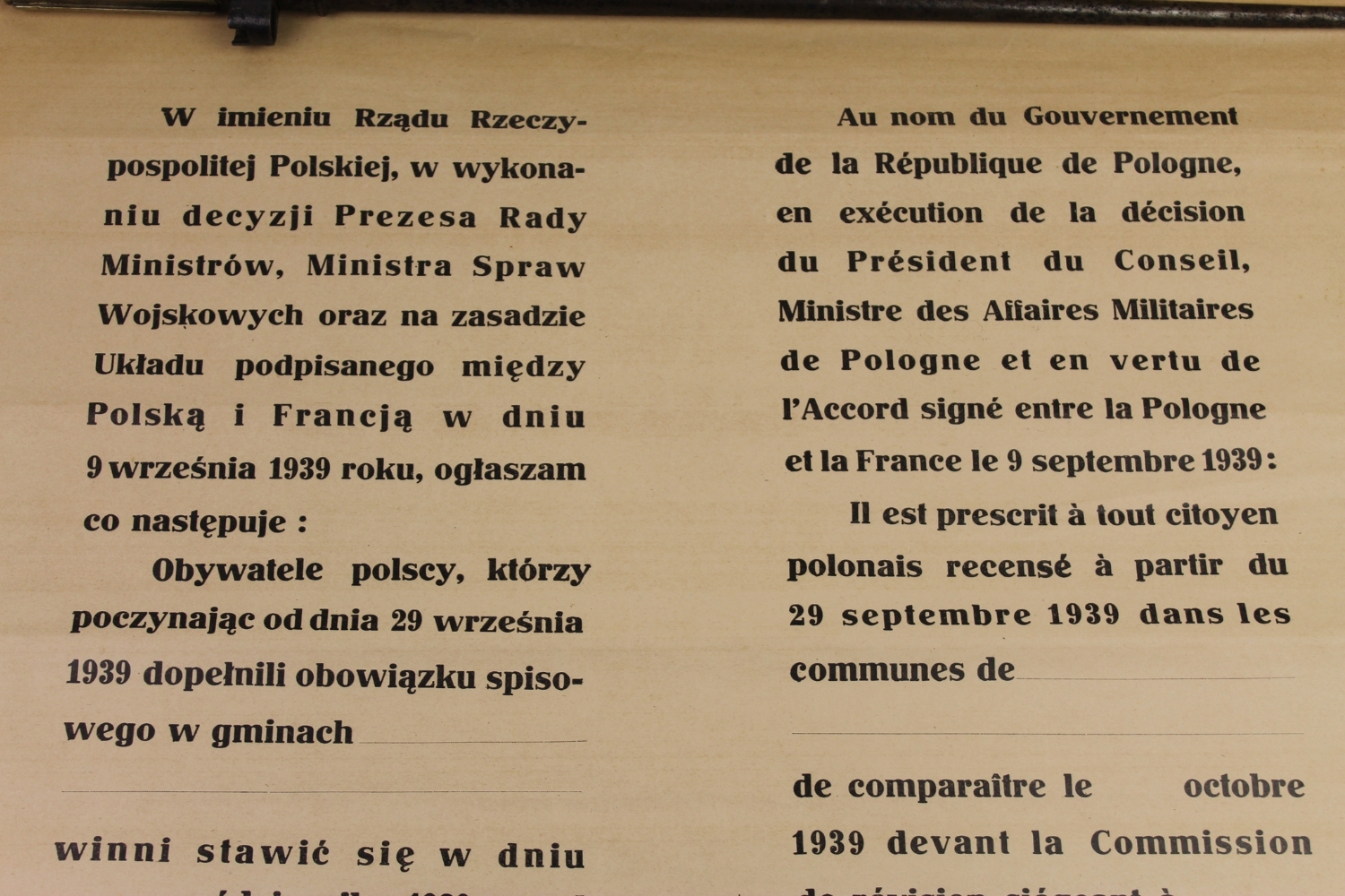 Plakat Ambasador RP Paryż 1939 Armia Polska we Francji 