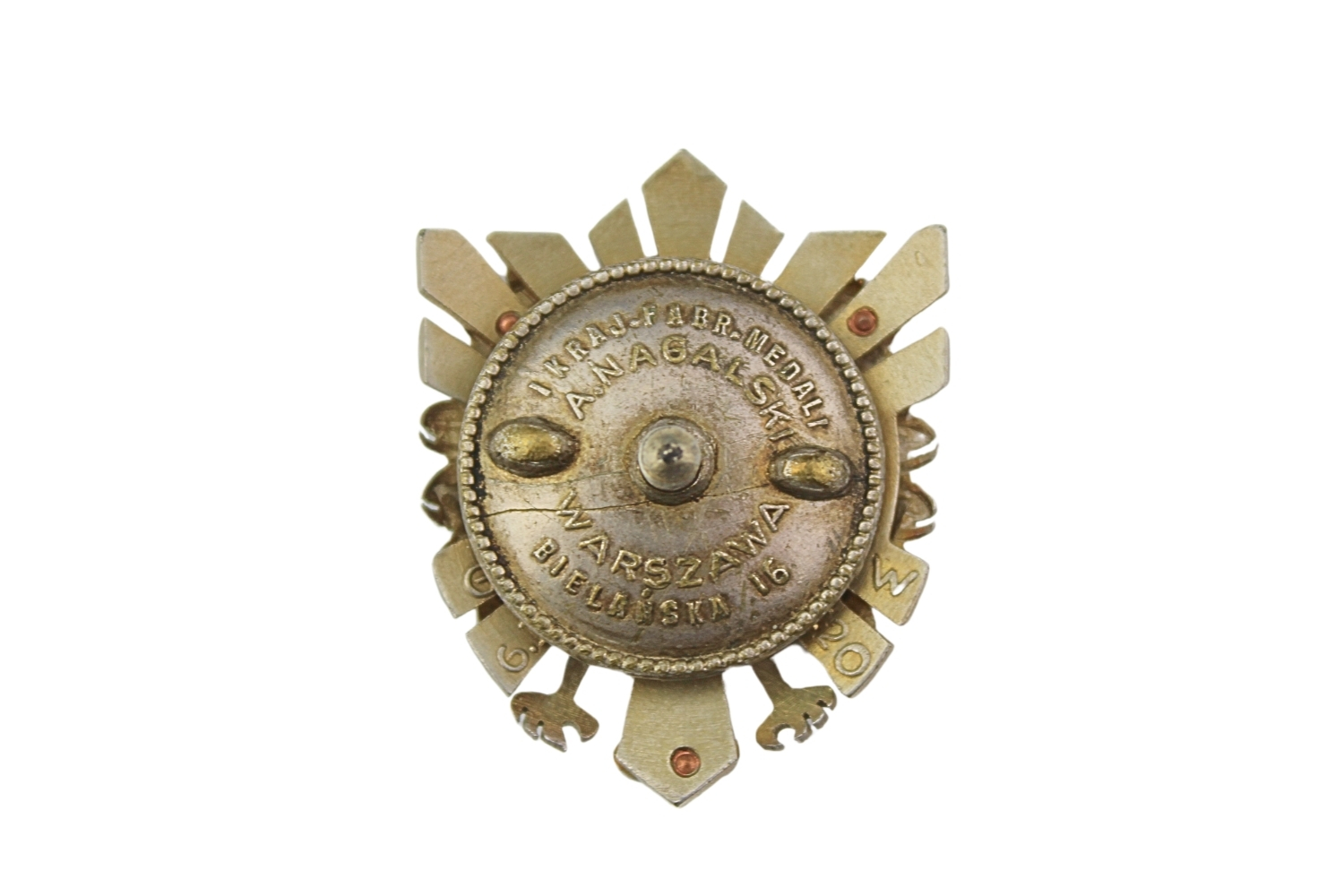 II RP Odznaka oficerska 60 Pułk Piechoty Srebro Nagalski 