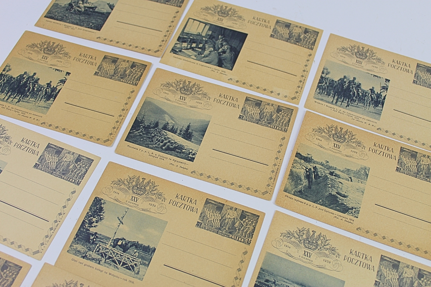 Zestaw pocztówek Legiony Polskie 1914 1939
