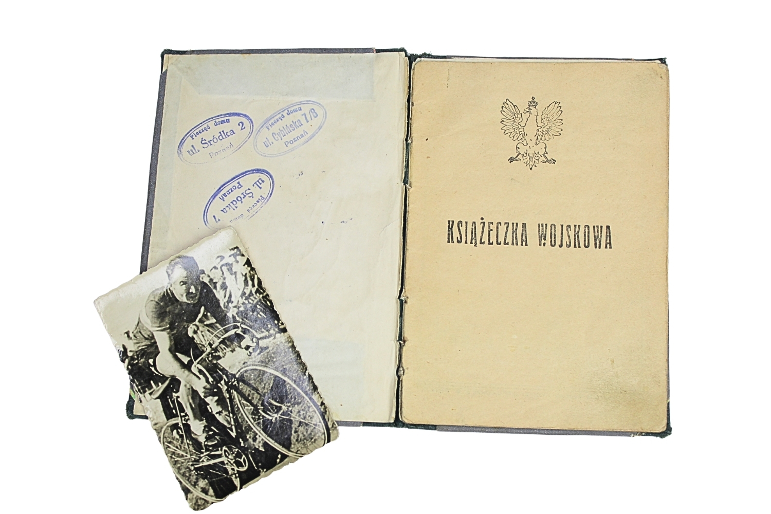 II RP Książeczka Wojskowa ze zdjęciem PKU Poznań