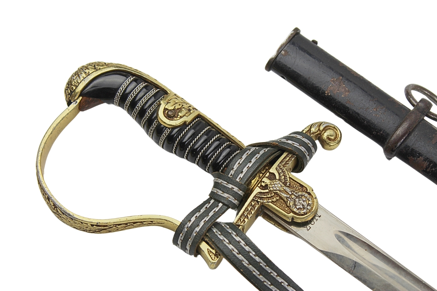 Szabla oficerska Wehrmacht Puma Solingen z temblakiem