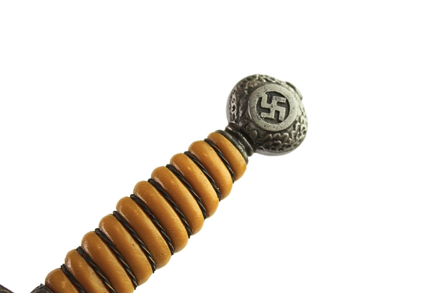 Kordzik Luftwaffe F.H. Horster Solingen miniaturowy 