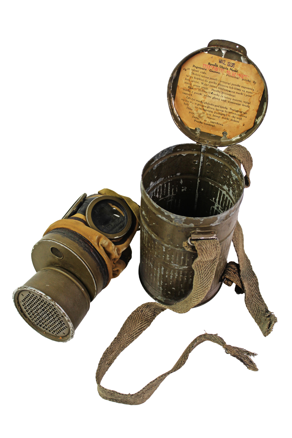 II RP Maska RSC wz.24 z puszką 