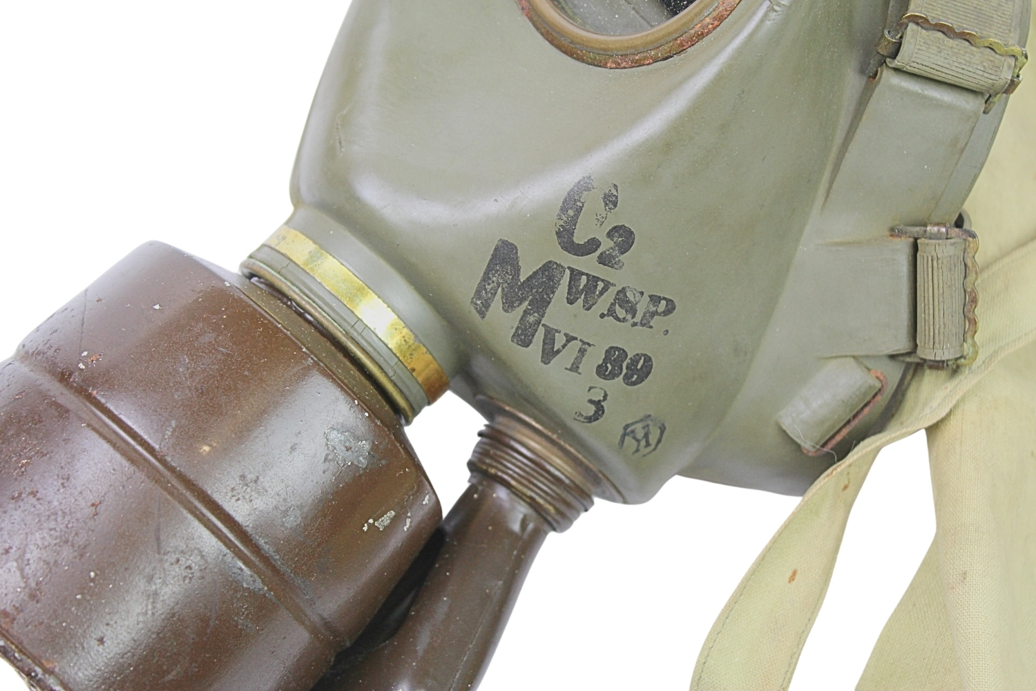 II RP Maska C2 Sanok 1939 dla dzieci z torbą