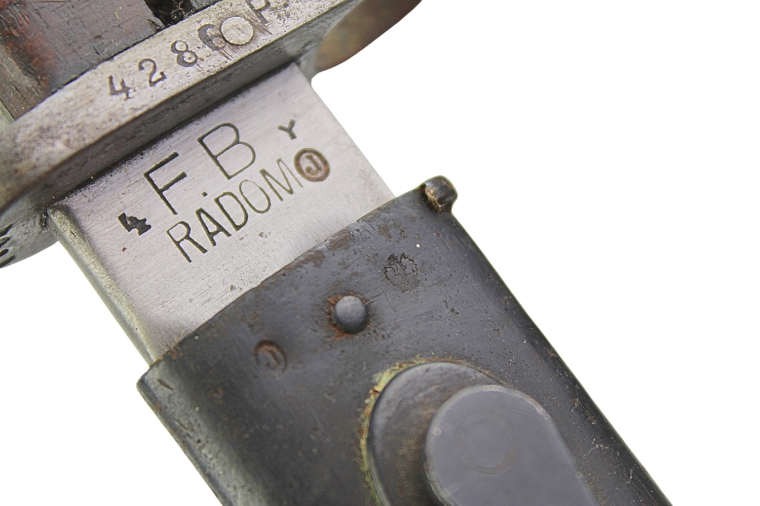 II RP Bagnet wz.28 F.B. Radom o podwyższonej kontroli „Jotka” pochwa orzełek