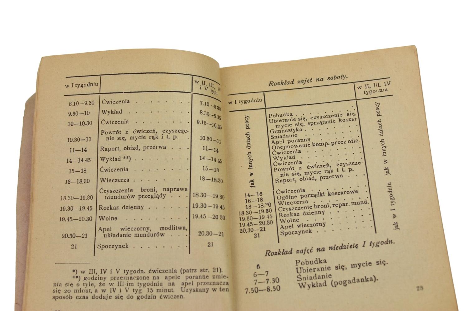 Wojenny program wyszkolenia rekruta piechoty Warszawa 1920