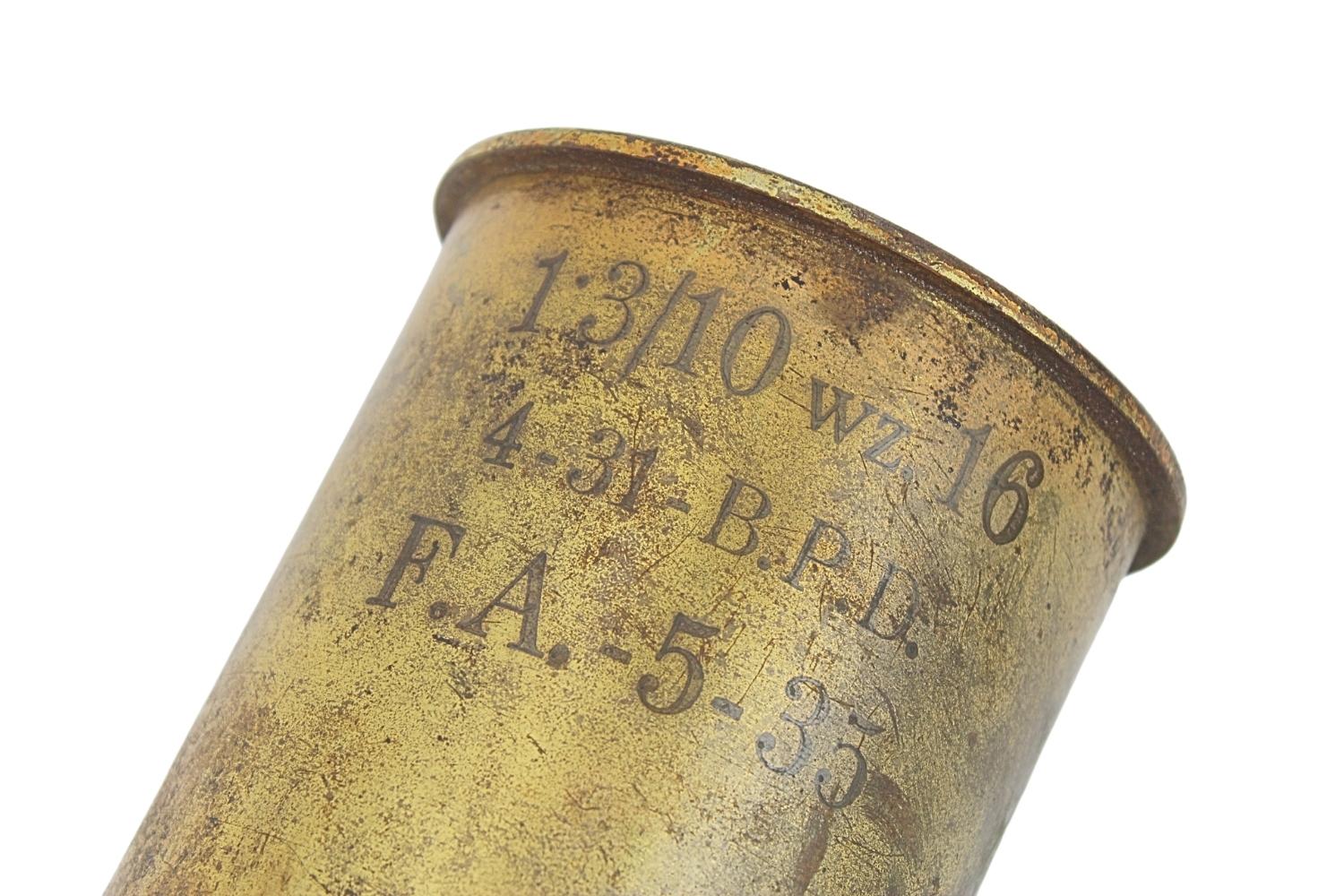 II RP Łuska haubica 100mm wz.14 19 1935 Orzeł Skorupa Dekoracyjna