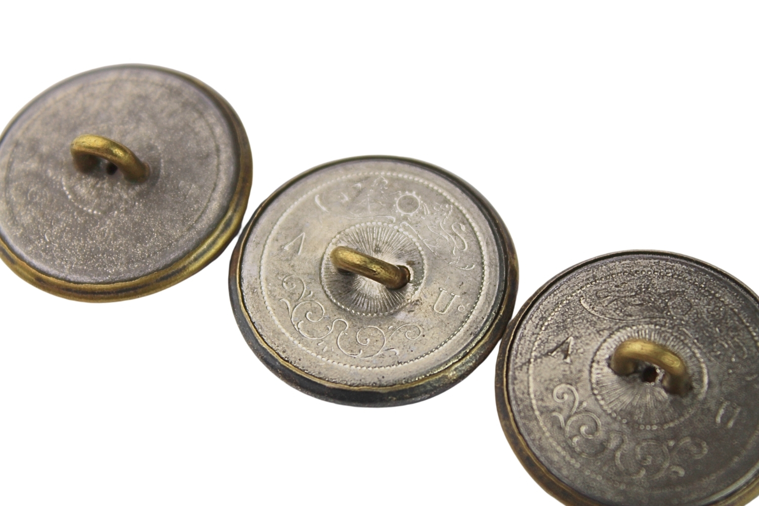 II RP Zestaw guzików milicji Śląska Cieszyńskiego 