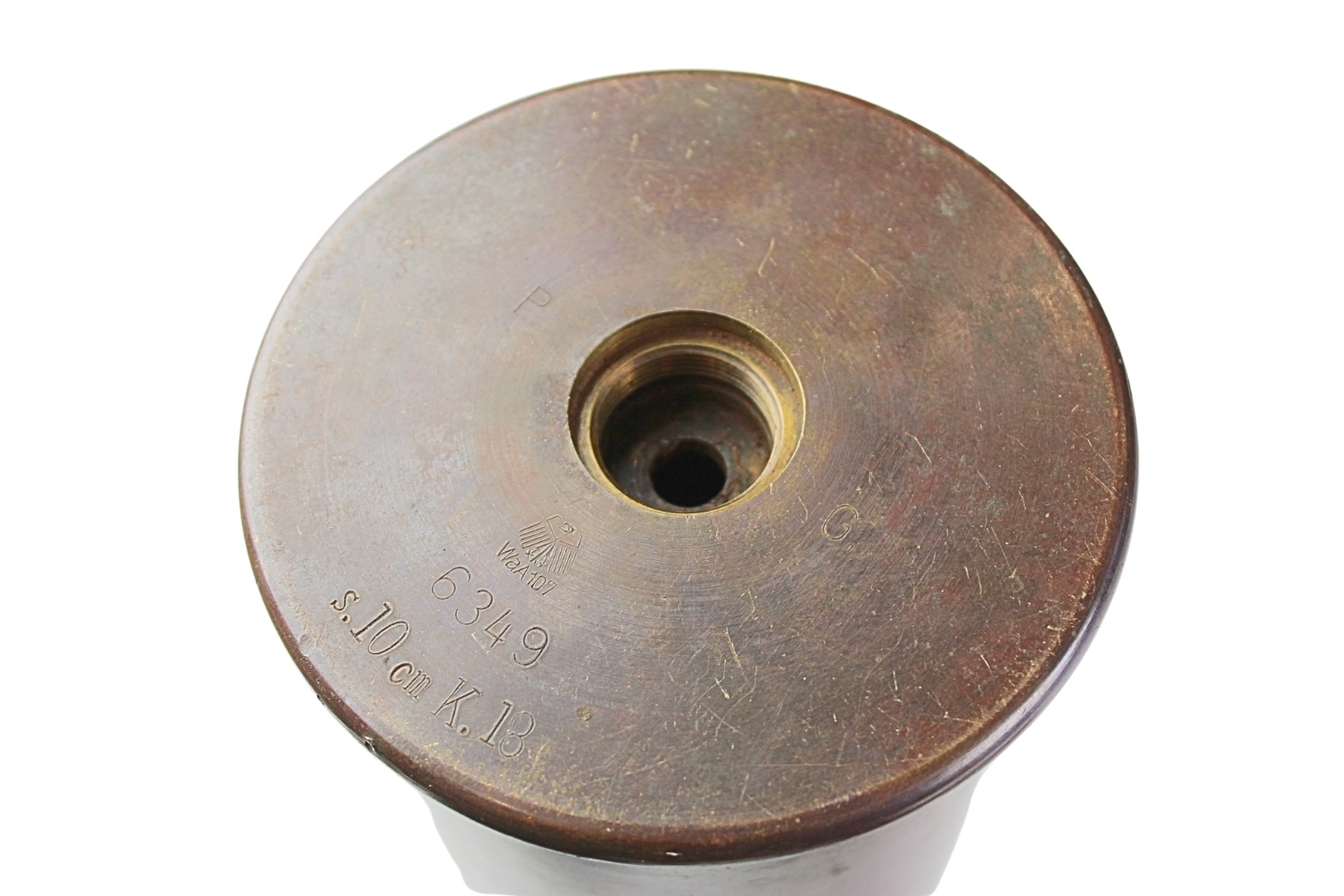 Pocisk z łuską 10cm K18 Niemcy Skorupa Dekoracyjna Rzadkość