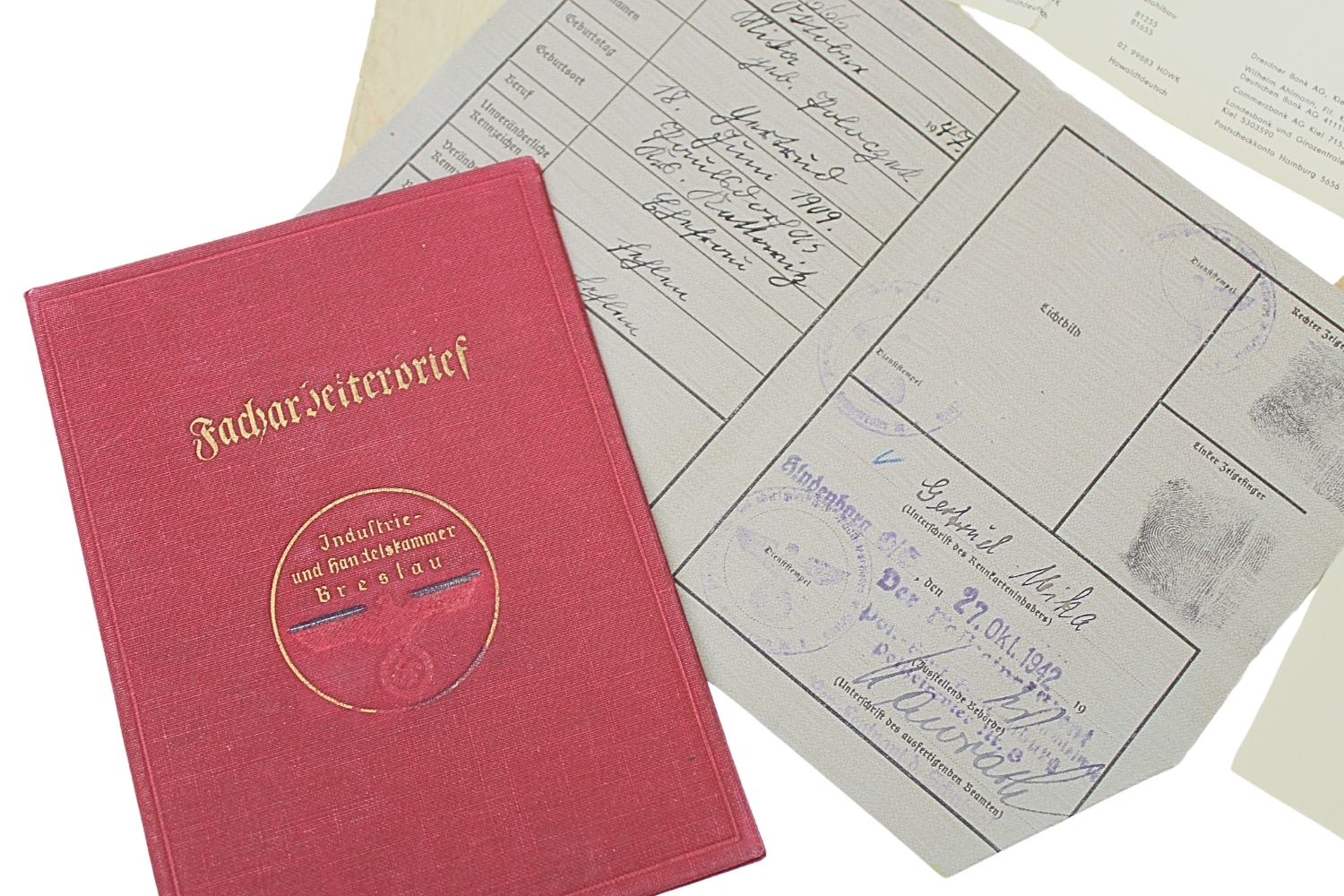 Zestaw niemieckich dokumentów 