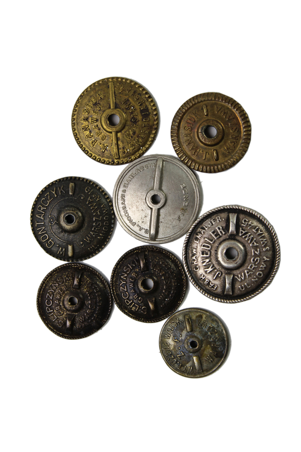 Zestaw kopii nakrętek odznak 