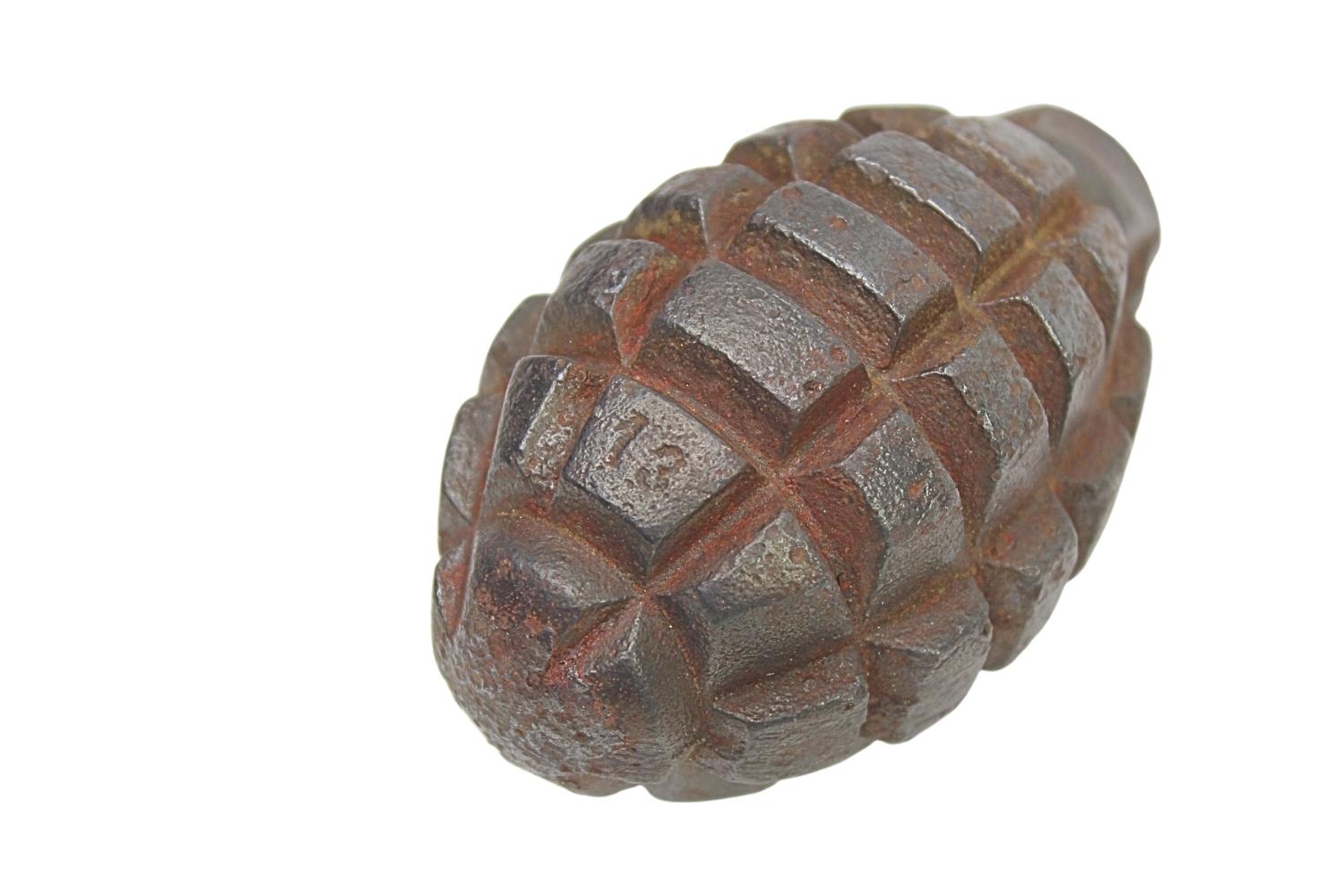 II RP Granat obronny wz.33 Sosnowiec-Modrzejów Skorupa Kolekcjonerska 