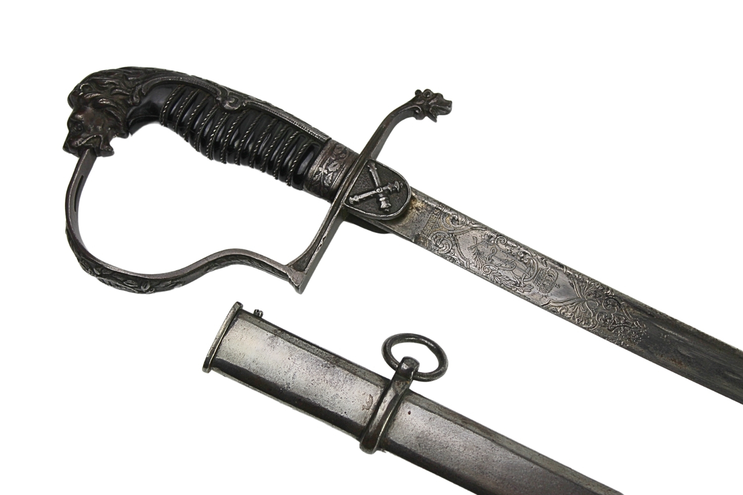 Szabla niemiecka oficera artylerii Saksonia XIXw.
