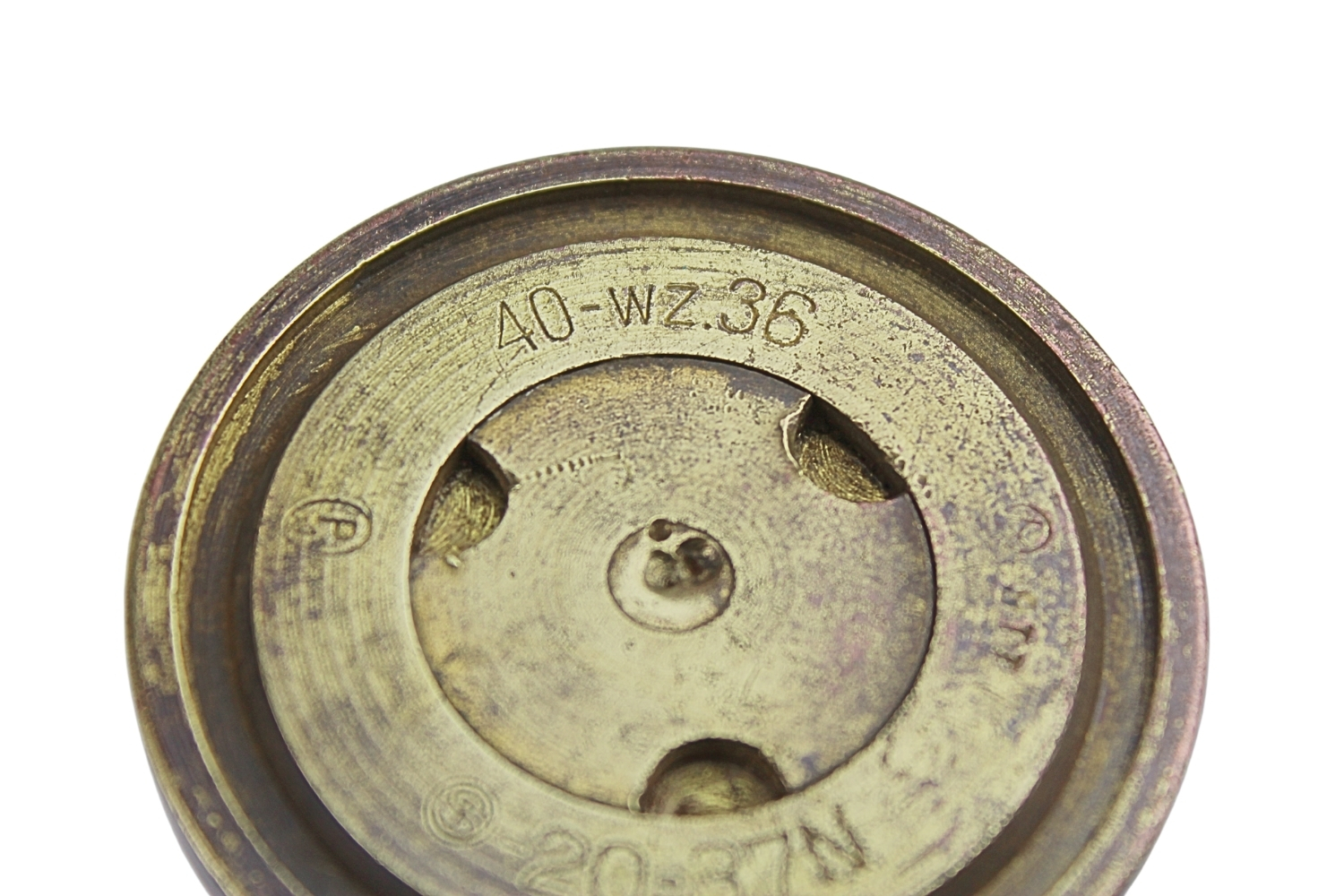 II RP Nabój testowy Bofors 40mm wz.36 Bateria Laskowskiego Hel skorupa dekoracyjna