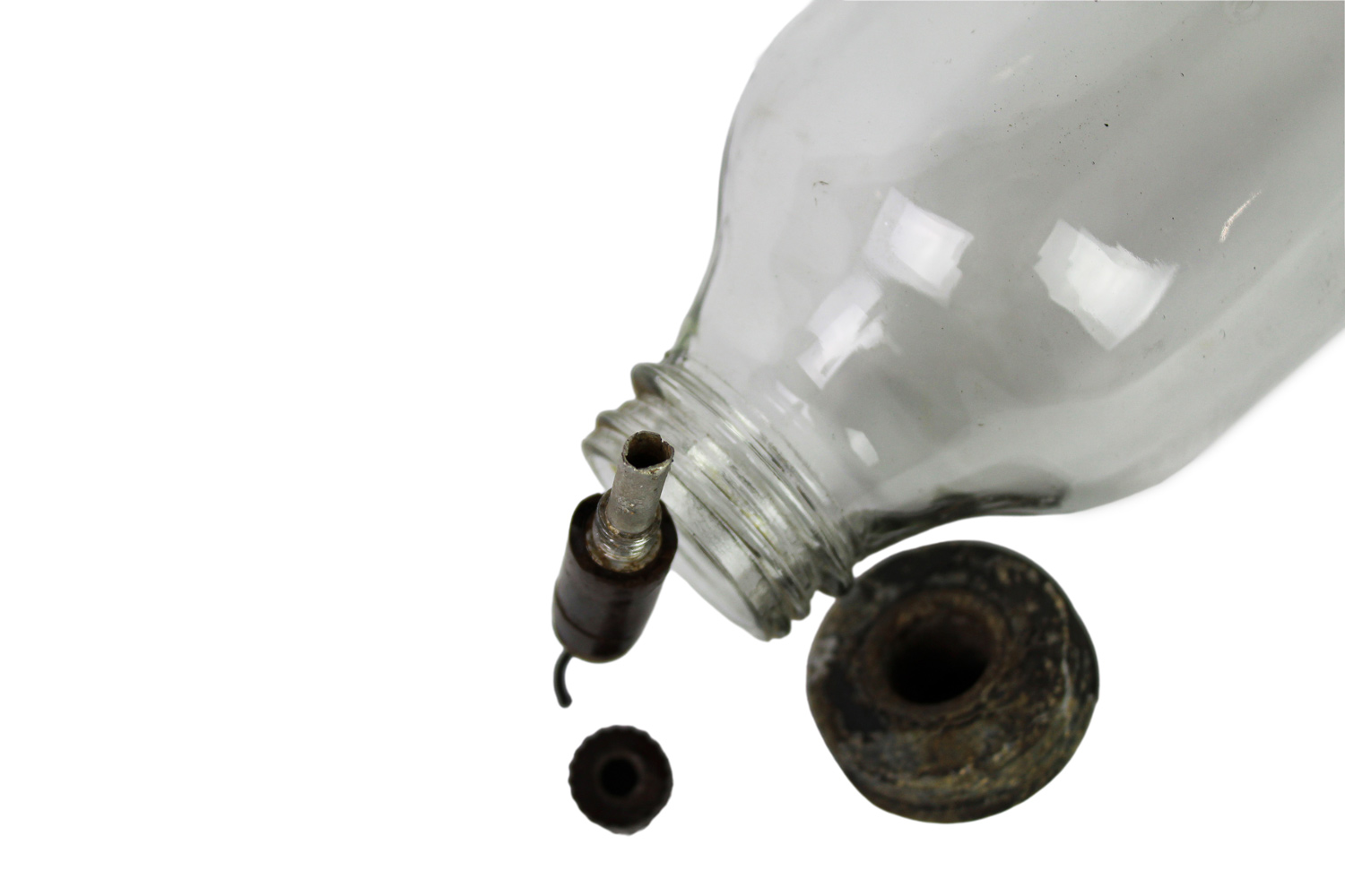 Niemiecka mina szklana Flascheneismine M42 skorupa dekoracyjna