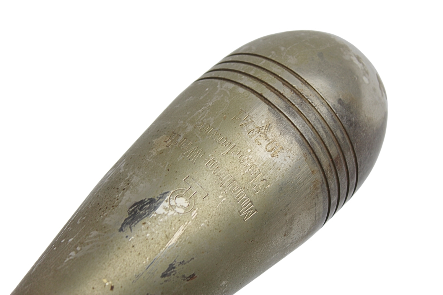 II RP moździerz Stockes Brandt wz.31 Starachowice 1941 Skorupa Kolekcjonerska Rzadkość