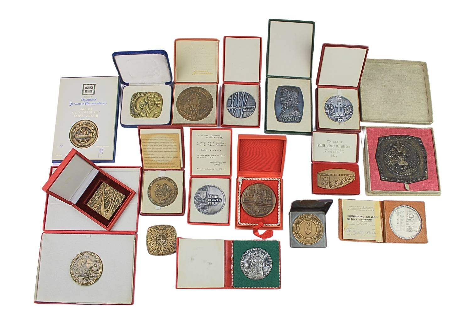 PRL Duży zestaw medali po mgr inż. Januszu Anuszewskim