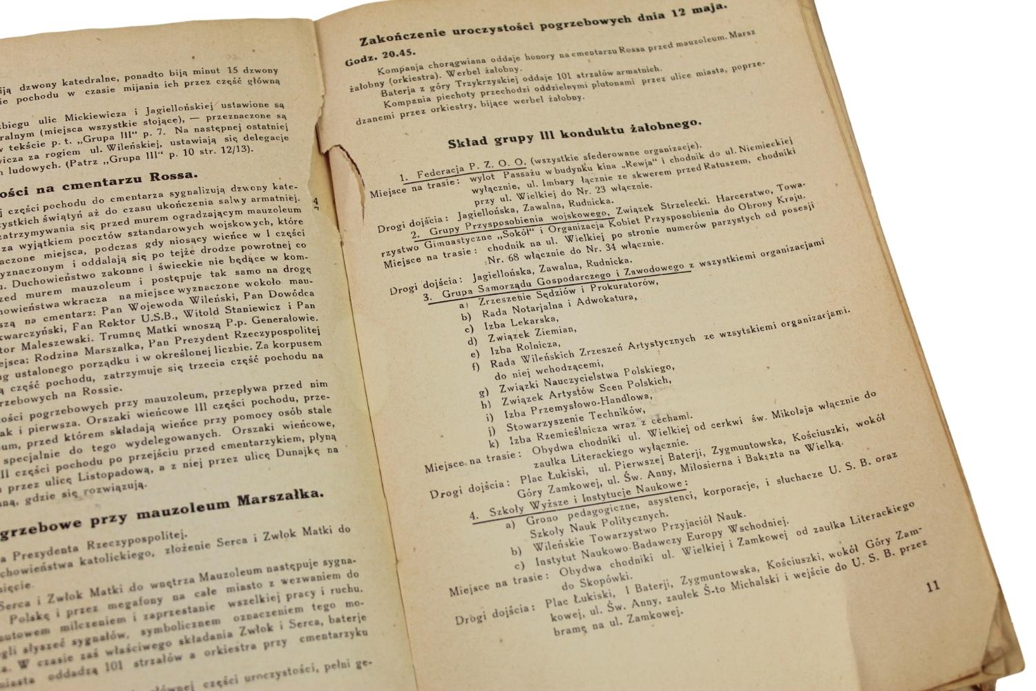 Józef Piłsudski Uroczystości Żałobne w Wilnie 11-12 Maja 1936