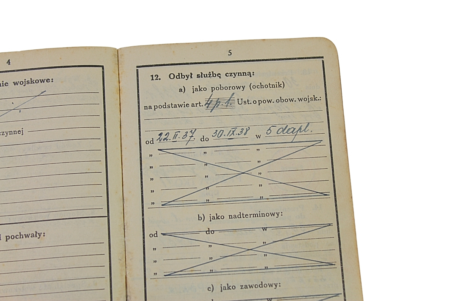 II RP KSIĄŻECZKA WOJSKOWA 5 DYWIZJON ARTYLERI PLOT.