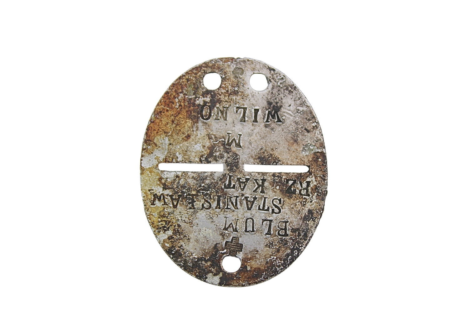 II RP Nieśmiertelnik ppor. Stanisław Blum Wilno 19 PAL 