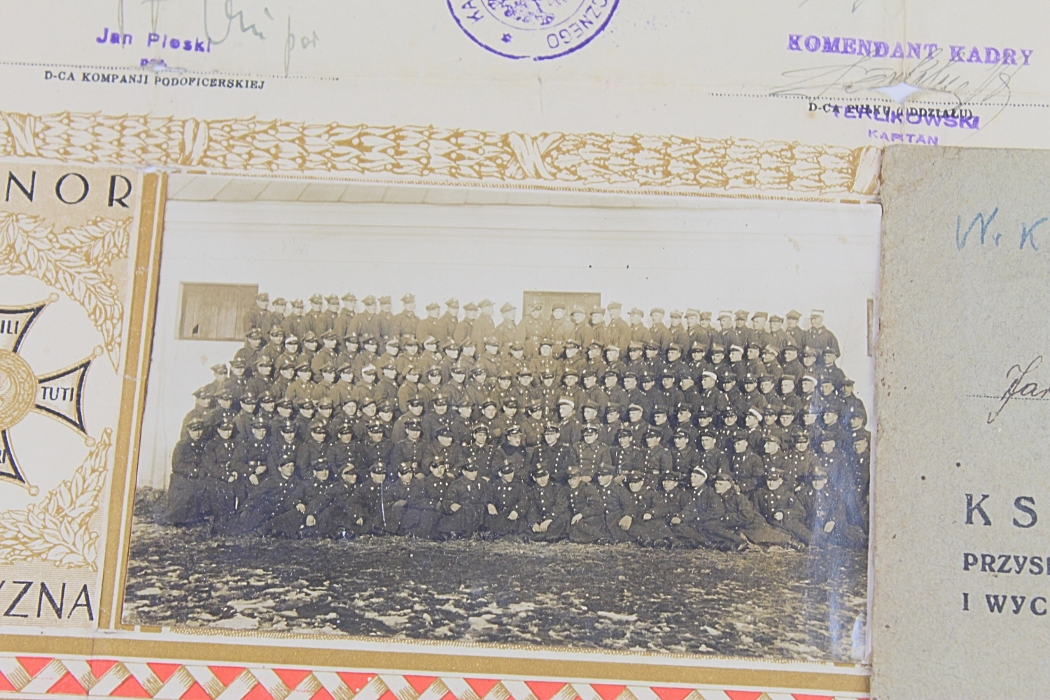 II RP ŚWIADECTWO UKOŃCZENIA SZKOŁY PODOFICERSKIEJ 2 BAON TELEGRAFICZNY