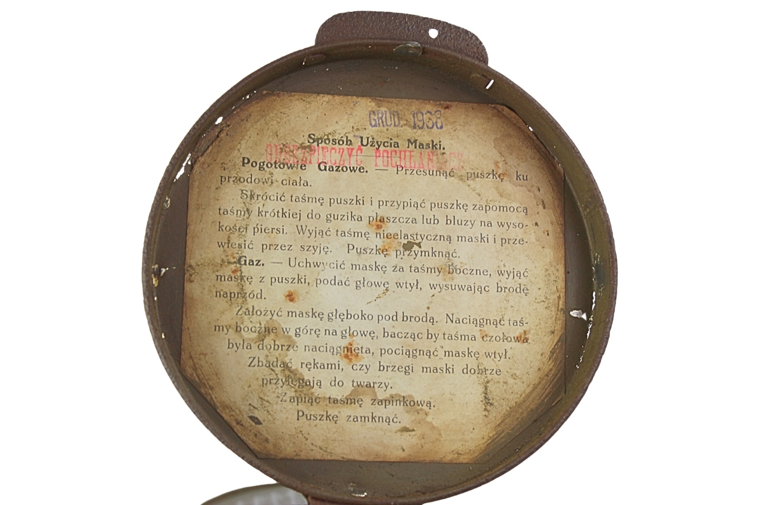 II RP Maska Przeciwgazowa RSC 1929