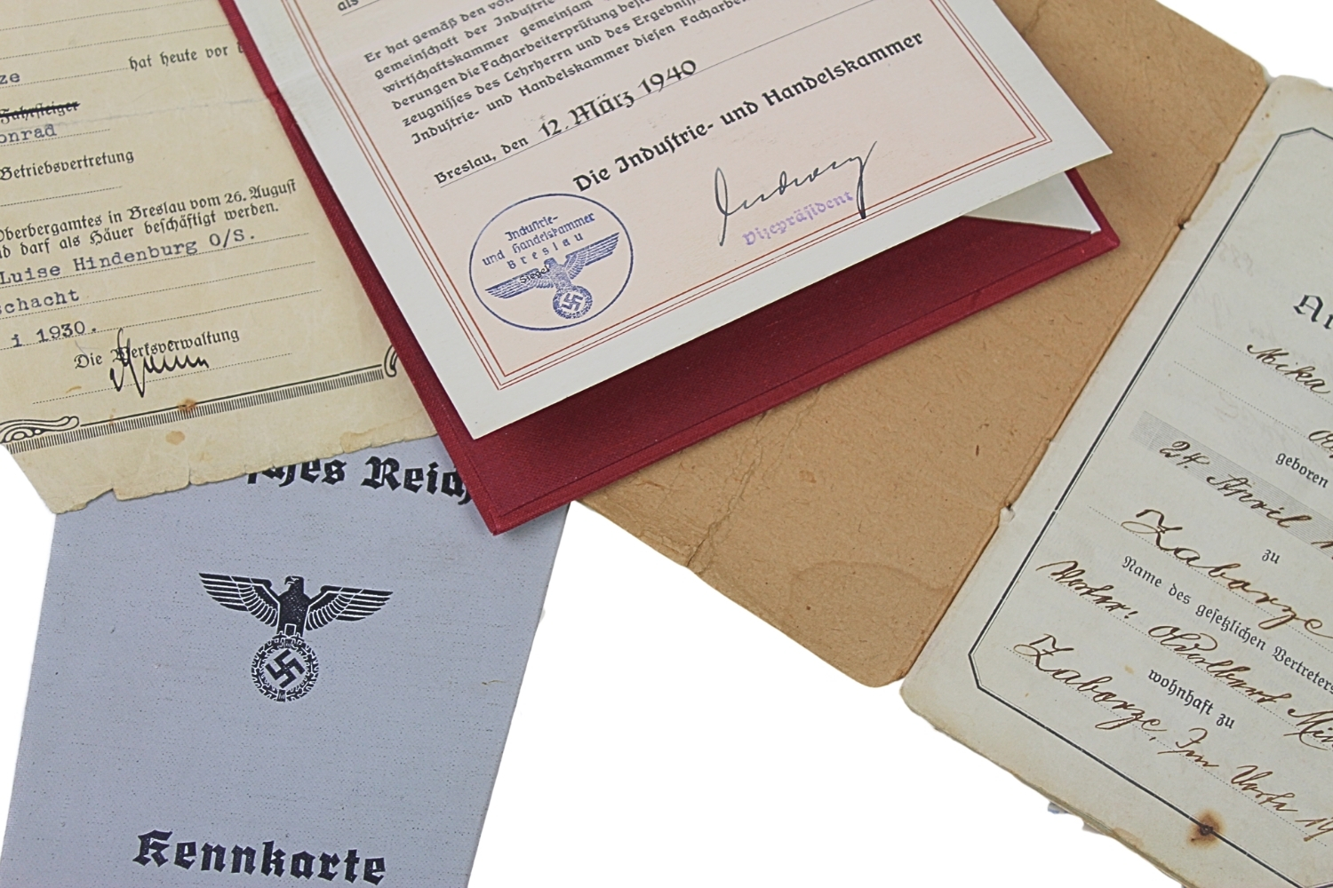 Zestaw niemieckich dokumentów 