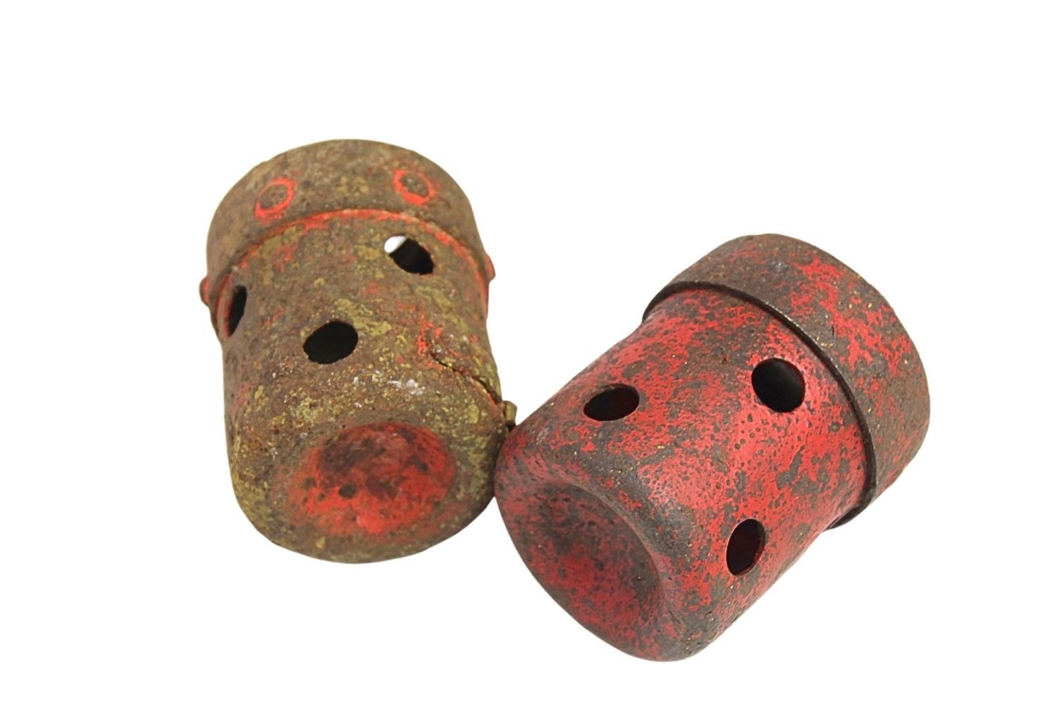 Zestaw niemieckich trzonkowych grantów dymnych ćwiczebnych M24 skorupy dekoracyjne