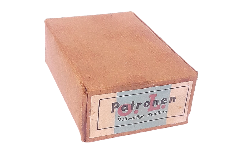 Puste pudełko po niemieckiej amunicji 7,92x57 Mauser.