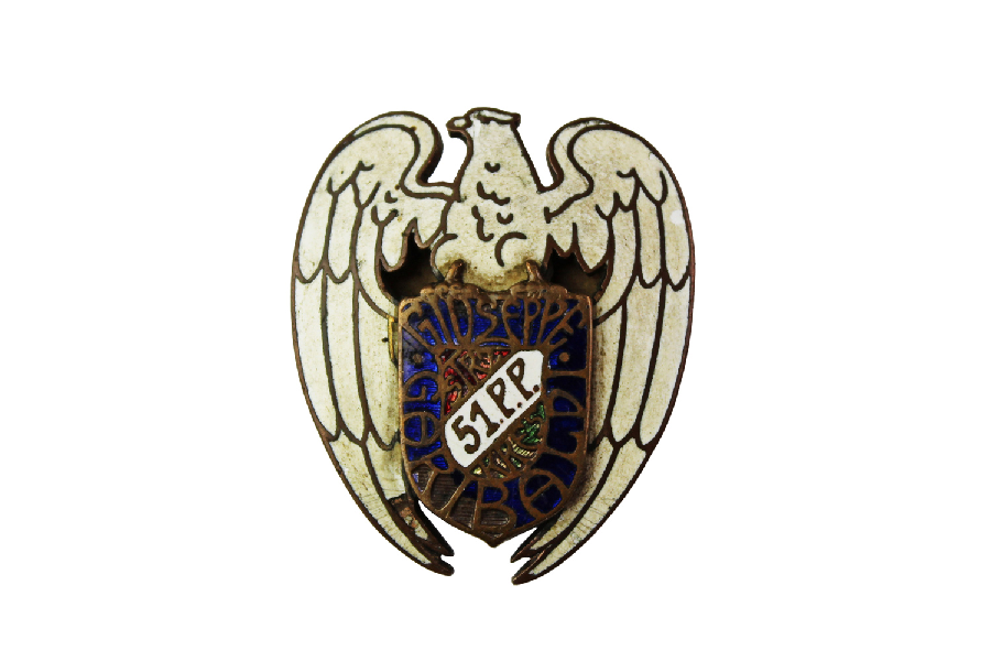 II RP Odznaka oficerska 51 Pułk Piechoty