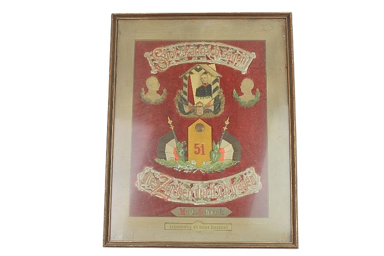 NIEMCY PAMIĄTKOWA RAMKA Z PRUSKIEJ SŁUŻBY WOJSKOWEJ