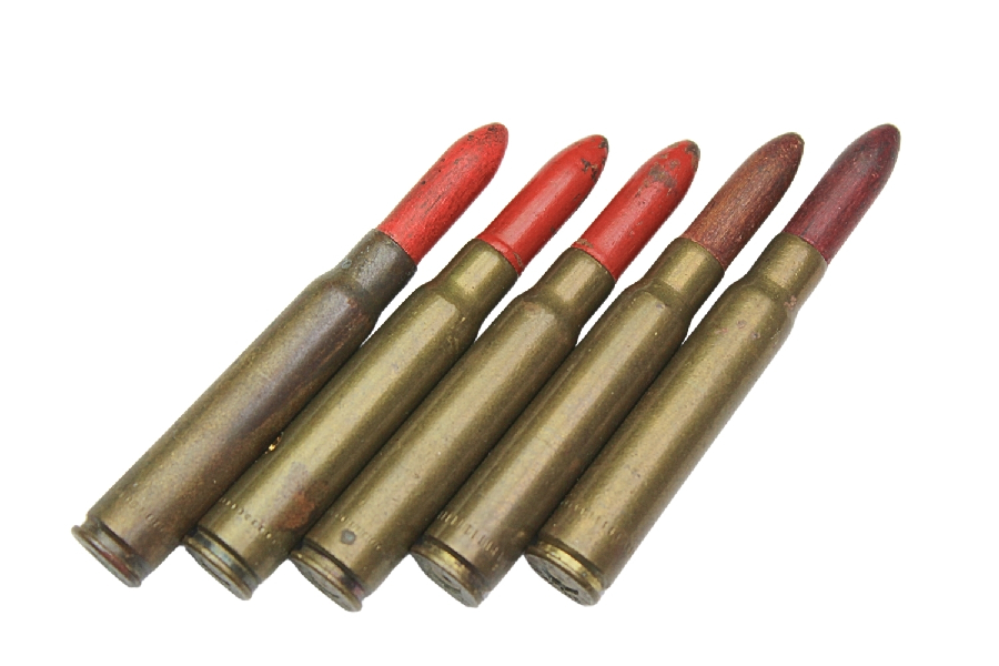 II RP Zestaw ślepych naboi kb. Mauser 7,92mm do CKM skorupy dekoracyjne