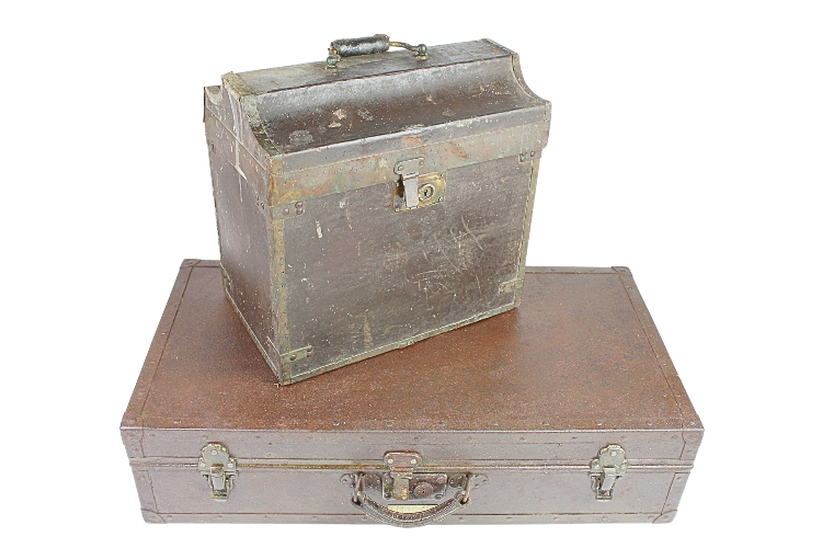 II RP Skrzynie WP na zestaw do odprawiania mszy polowej Roszkowski Warszawa 1939Unikat