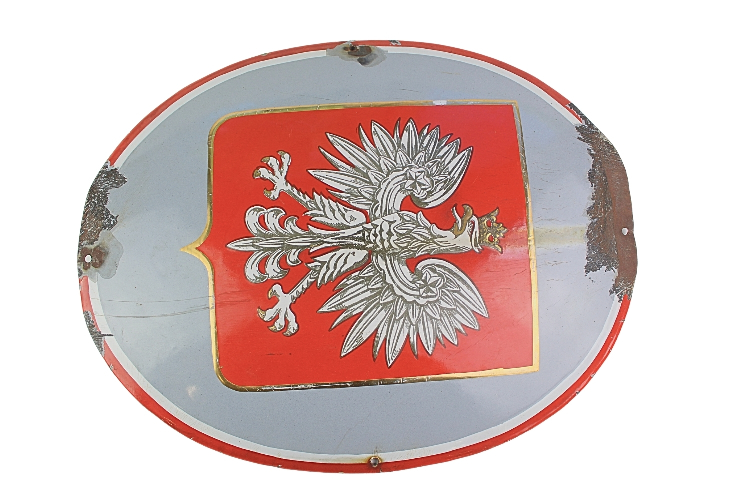 II RP Tablica emaliowana Godło Państwowe